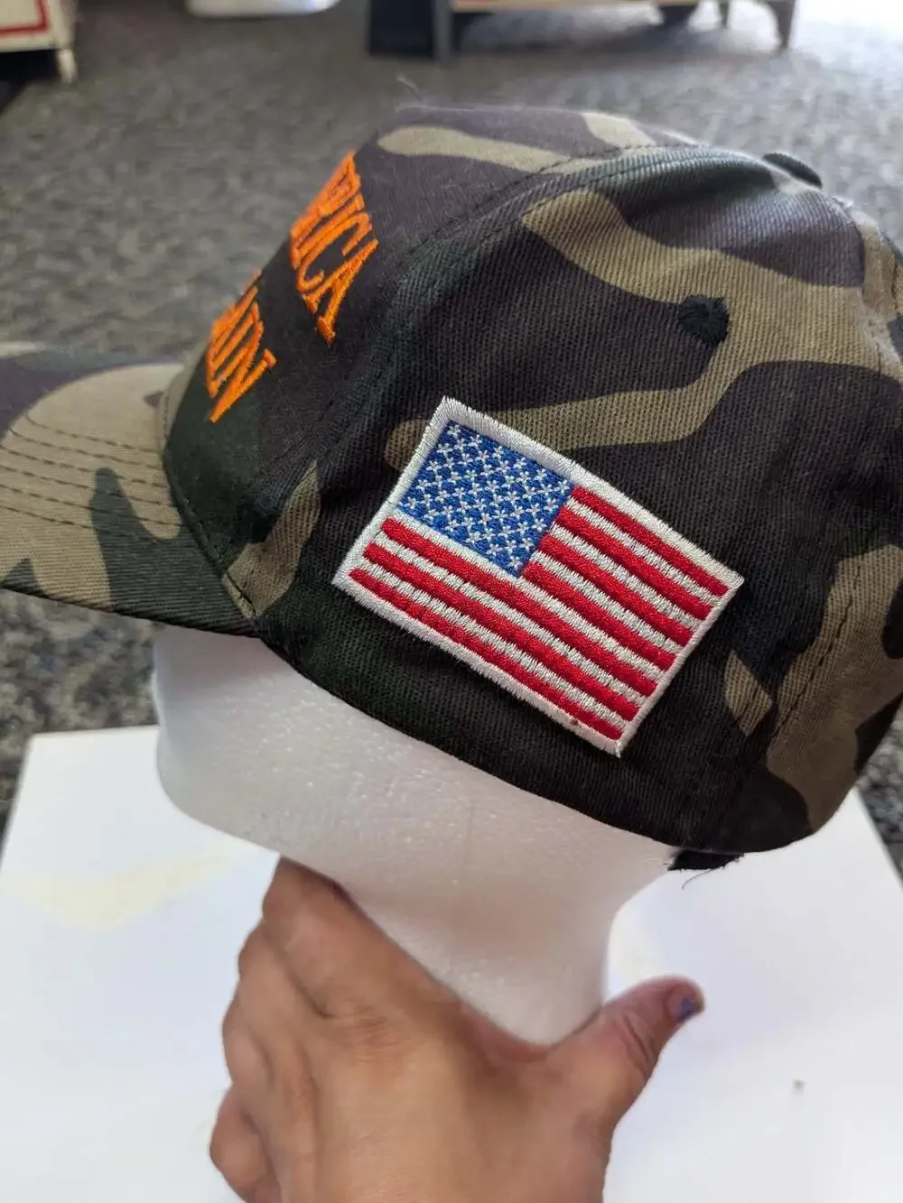 Donald Trump Make America Great Again MAGA 45-47 Camo Baseball Cap